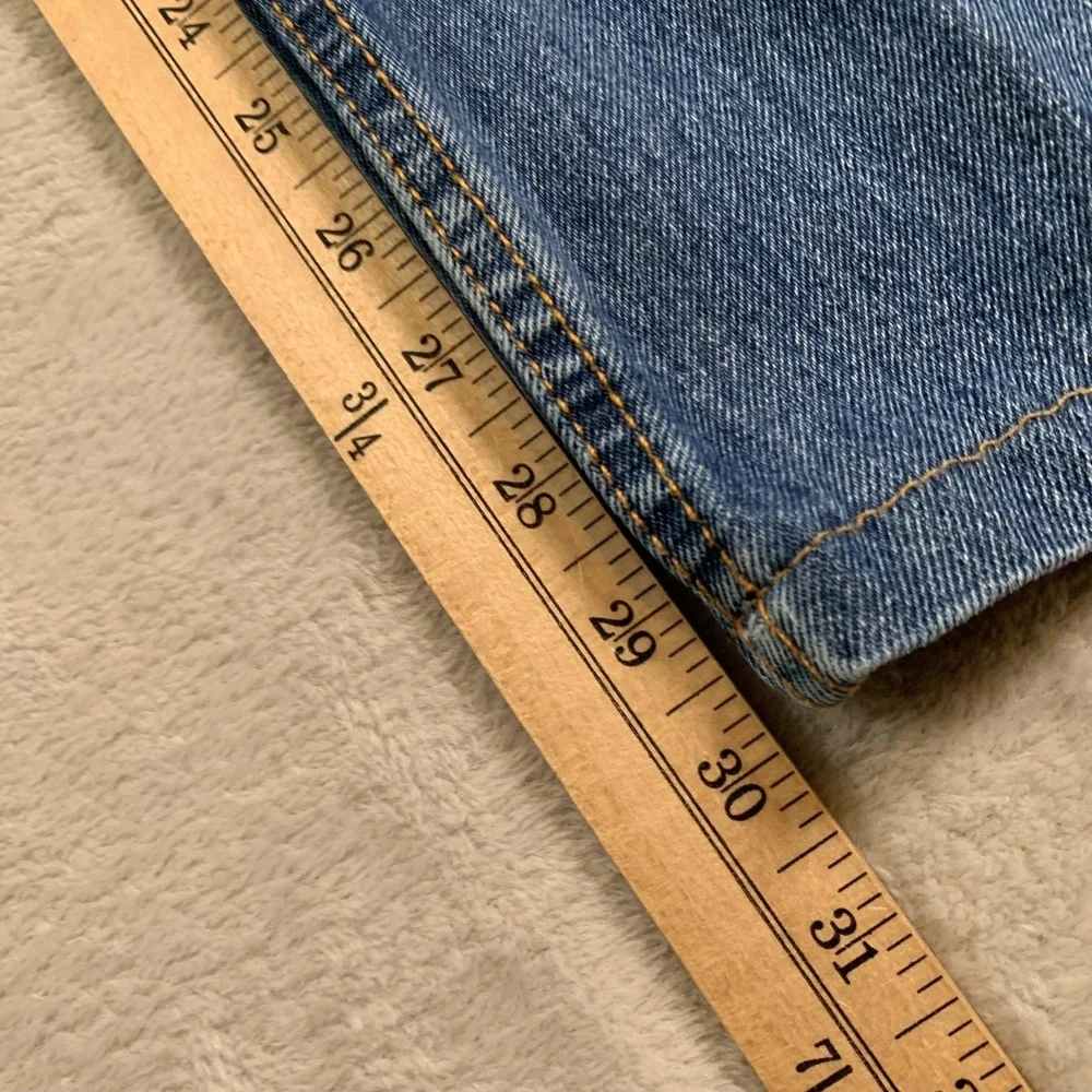 Levis 501 Mens Jeans 42x30 Blue‎ Denim Straight Leg Button Fly Classic Red Tab